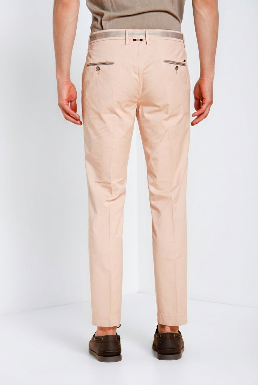 Torino 1 Pinces pantalón chino hombre en gabardina stretch slim fit