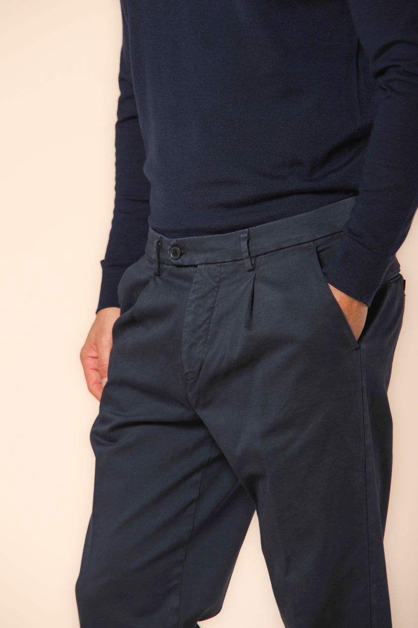 Boston 1 Pinces pantalone chino uomo con relaxed fit