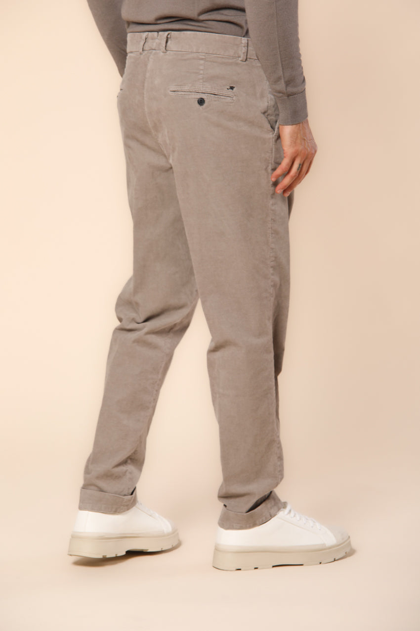 Boston 1 Pinces pantalon chino homme en velours 1000 rayures  coupe relaxed