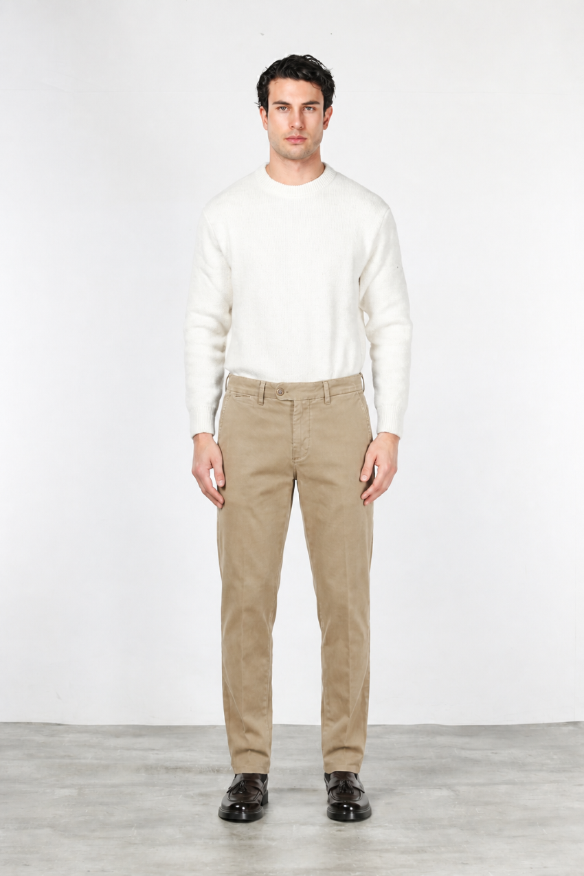 Square Work pantalone chino uomo in bull stretch relaxed fit