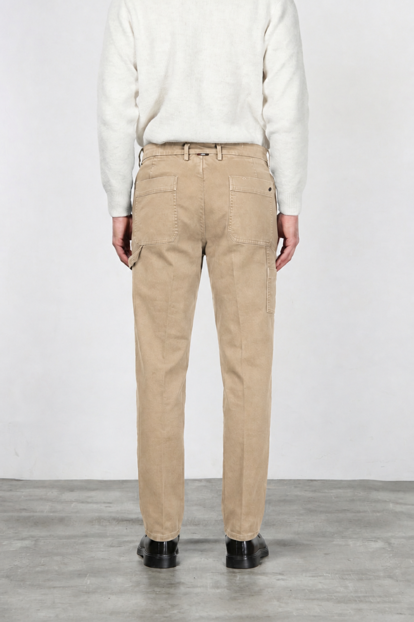Square Work pantalone chino uomo in bull stretch relaxed fit