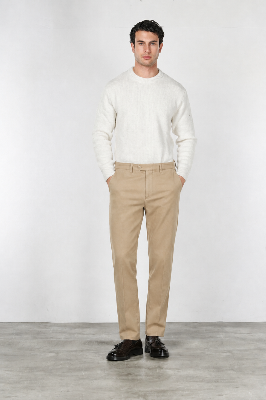 Square Work pantalone chino uomo in bull stretch relaxed fit