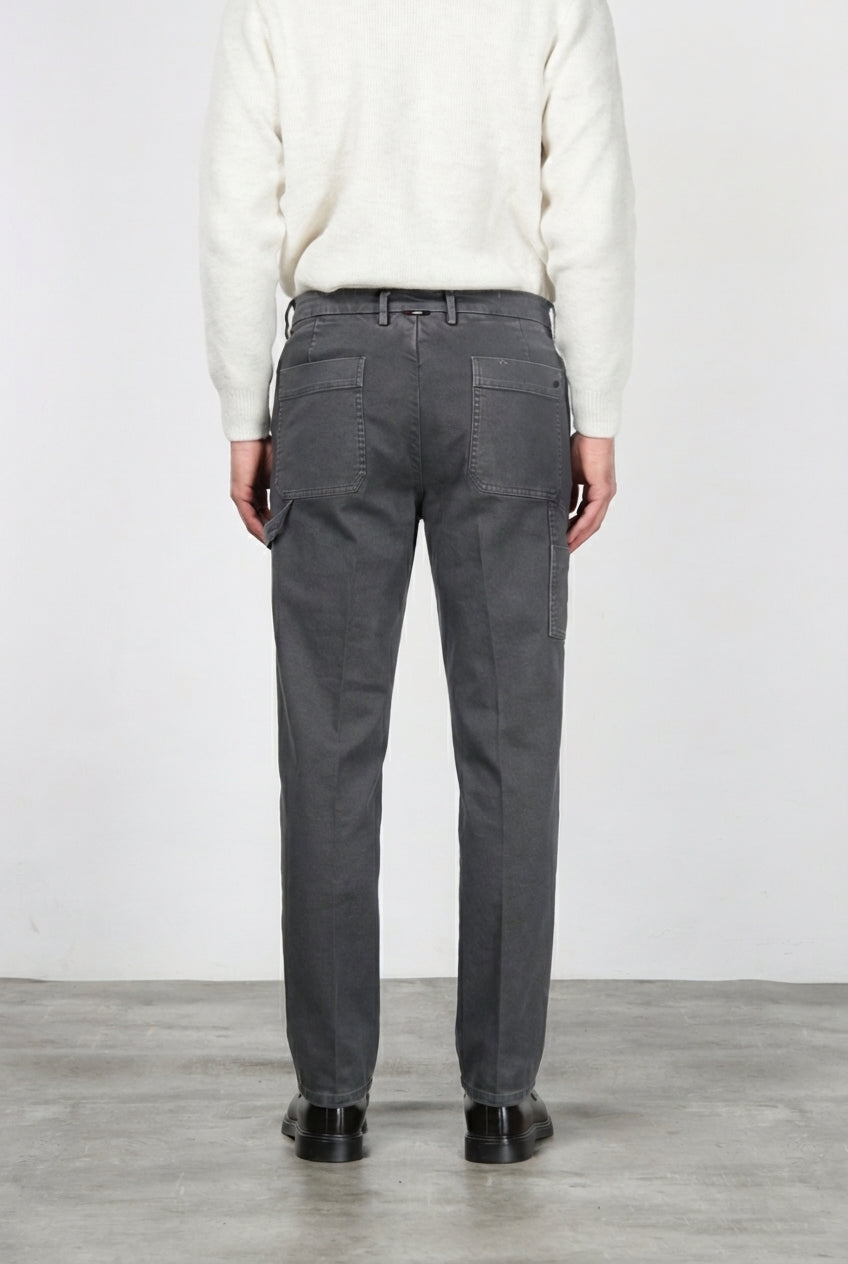Square Work pantalone chino uomo in bull stretch relaxed fit