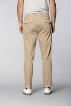 Boston 2 Pinces pantalone chino uomo in tricotina relaxed fit
