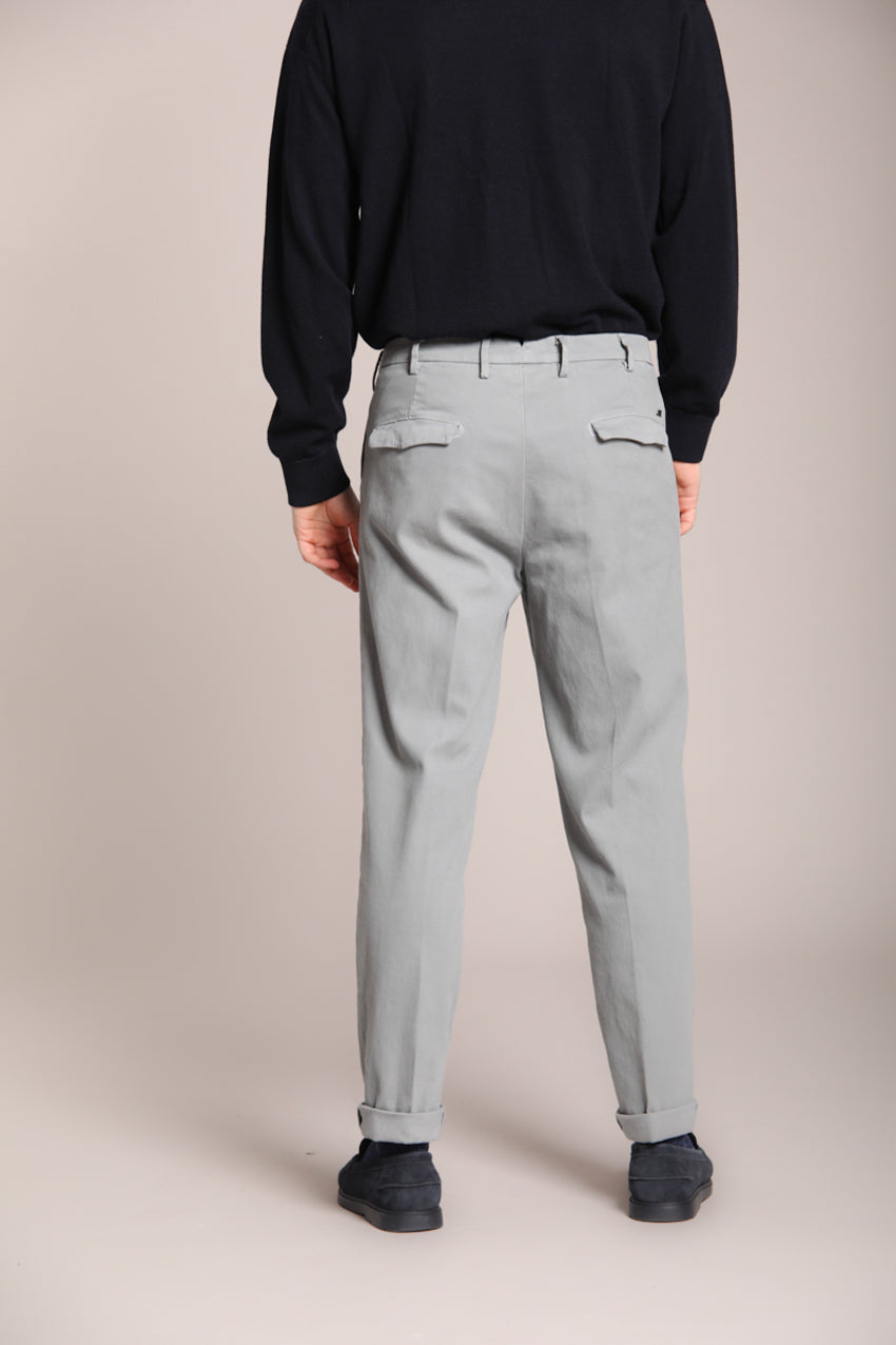 Foto 4 Boston 2 Pinces pantalone chino uomo in tricotina relaxed fit