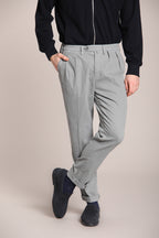 Foto 1 Boston 2 Pinces pantalone chino uomo in tricotina relaxed fit