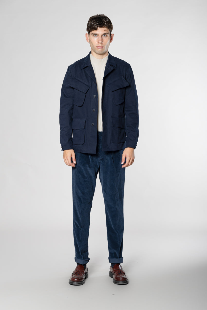 Boston 2 Pinces pantalone chino uomo in velluto 500 righe relaxed fit