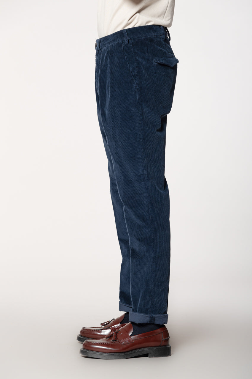 Boston 2 Pinces pantalone chino uomo in velluto 500 righe relaxed fit
