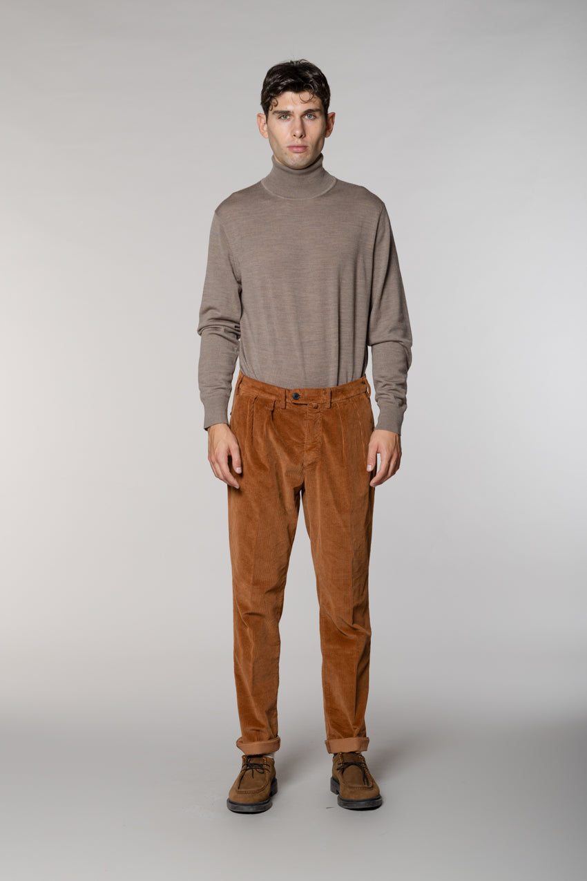 Boston 2 Pinces pantalone chino uomo in velluto 500 righe relaxed fit