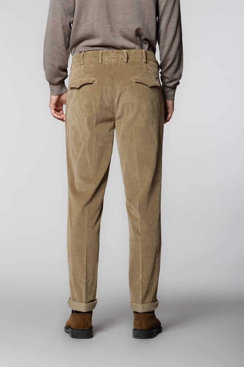 Boston 2 Pinces pantalone chino uomo in velluto 500 righe relaxed fit
