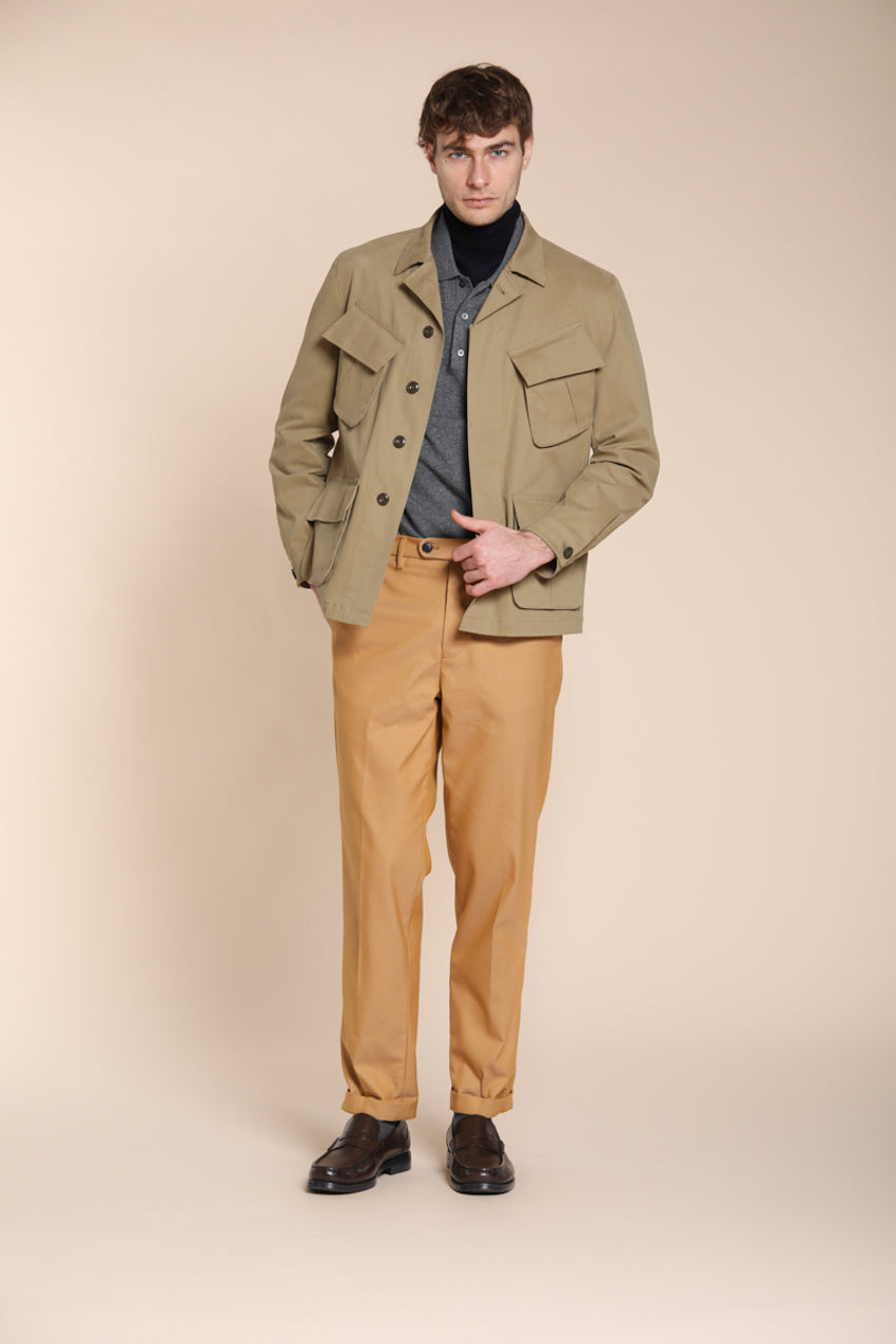 Foto 3 Boston pantalone chino uomo in cotone lana relaxed fit