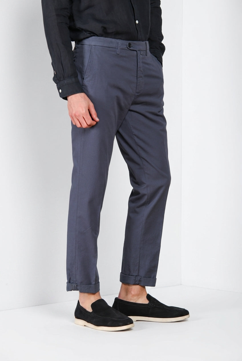 Boston pantalone chino uomo in cavallery stretch relaxed fit