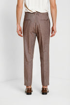 Boston pantalón chino hombre en denim trama diagonal relaxed fit