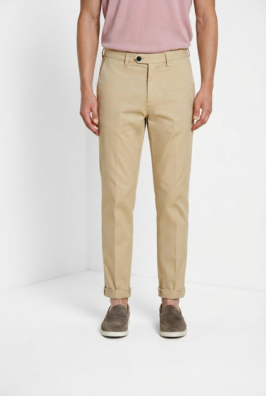 Boston pantalone chino uomo in twill leggero stretch relaxed fit