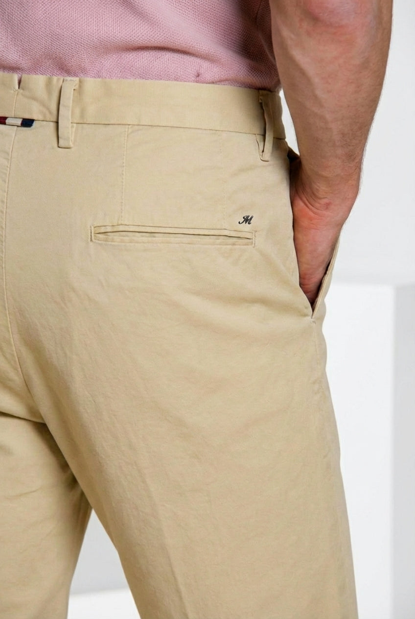Boston pantalone chino uomo in twill leggero stretch relaxed fit