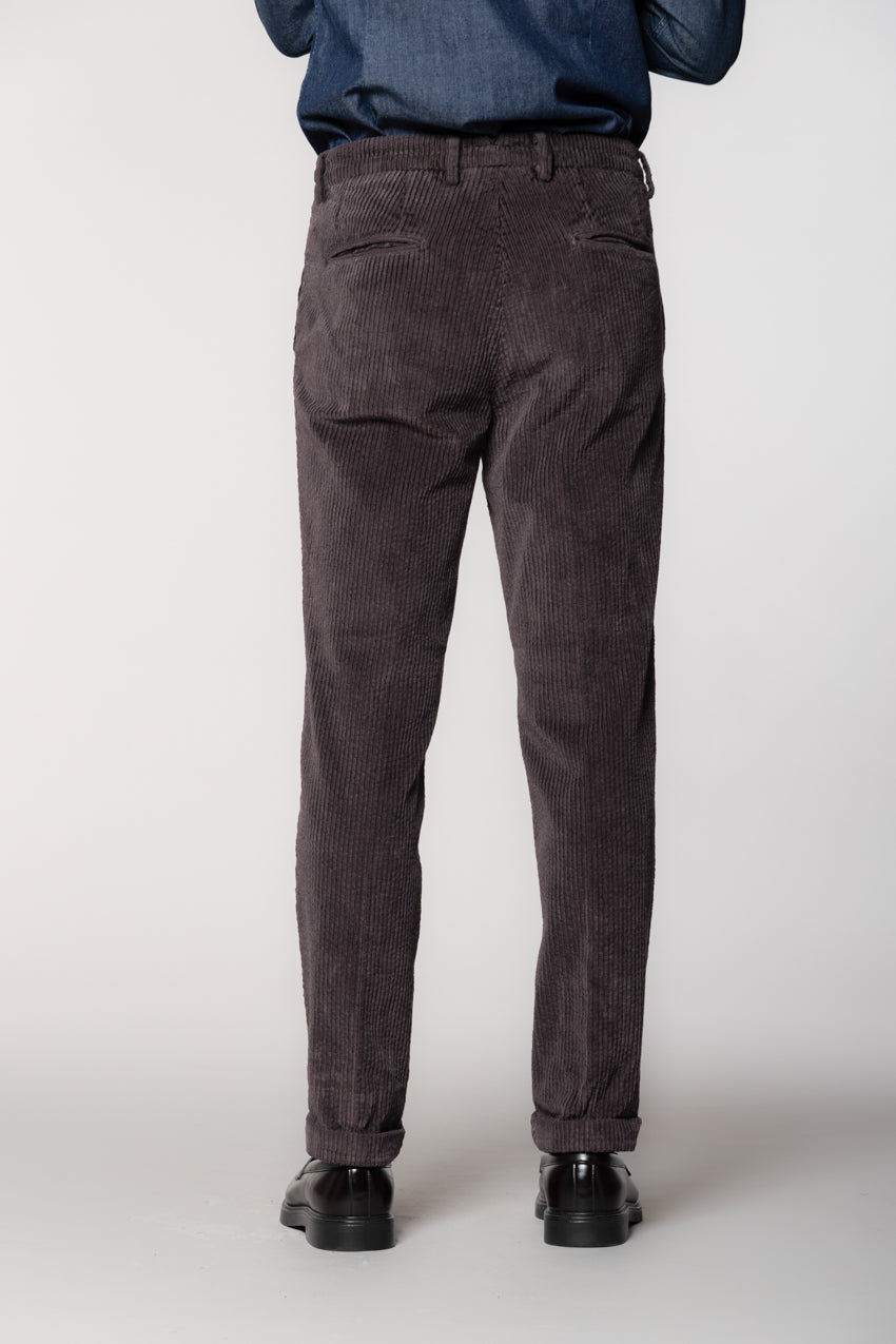 Boston pantalone chino uomo in velluto costa larga relaxed fit