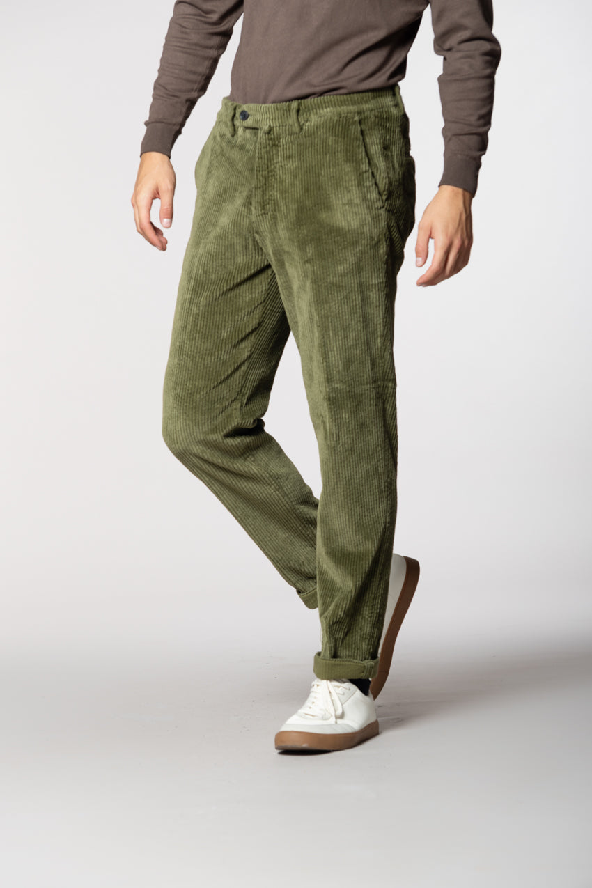 Boston pantalone chino uomo in velluto costa larga relaxed fit