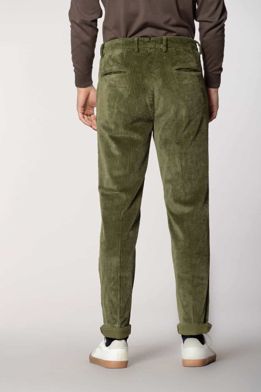 Boston pantalone chino uomo in velluto costa larga relaxed fit