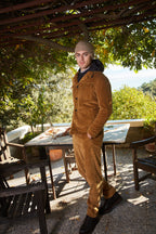 Boston pantalone chino uomo in velluto costa larga relaxed fit