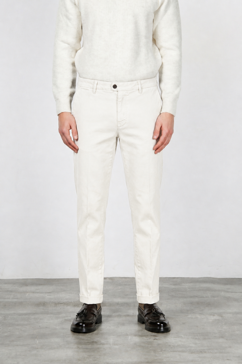 Madison pantalone chino uomo in bull stretch carrot fit