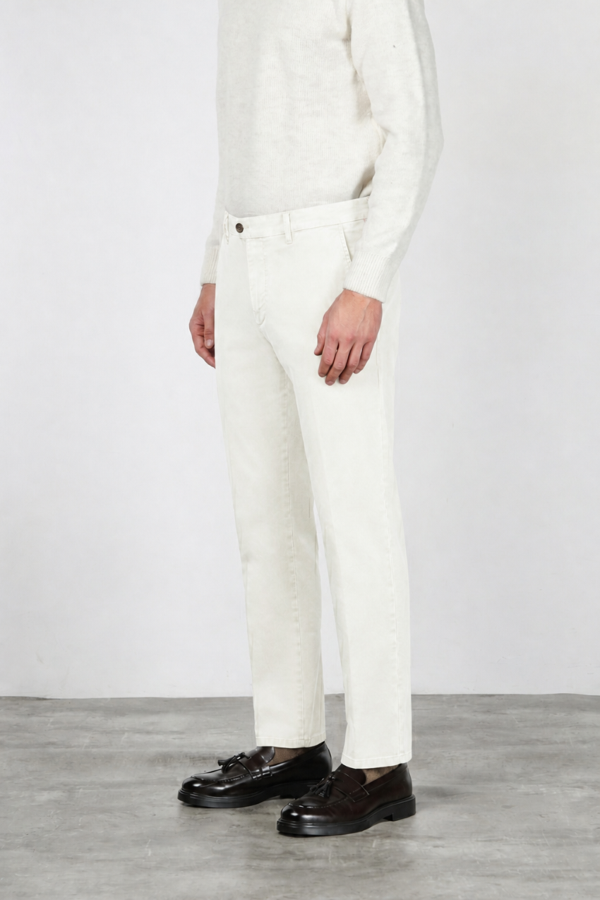 Madison pantalone chino uomo in bull stretch carrot fit