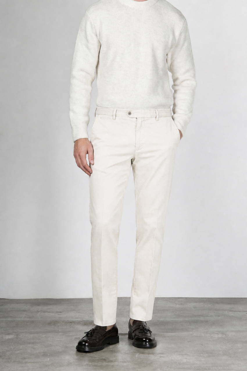 Madison pantalone chino uomo in bull stretch carrot fit