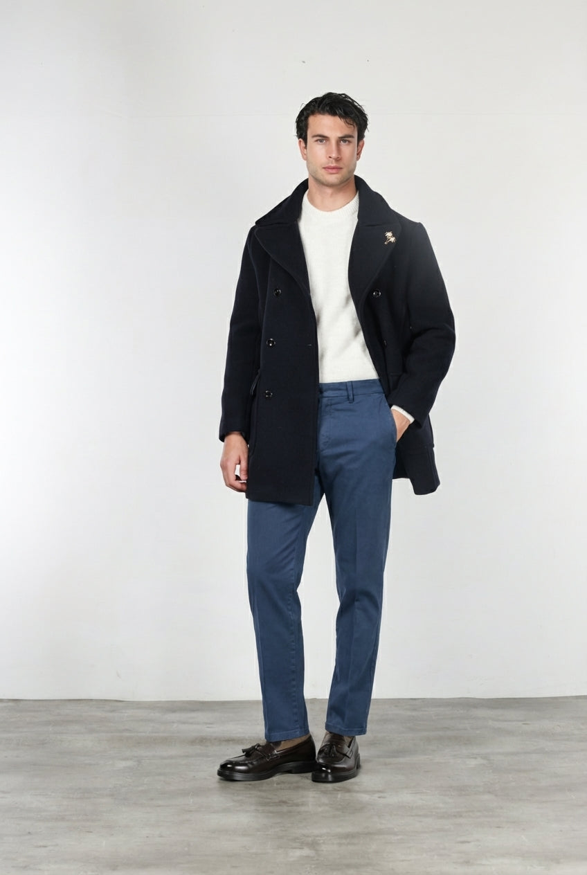 Madison pantalone chino uomo in bull stretch carrot fit