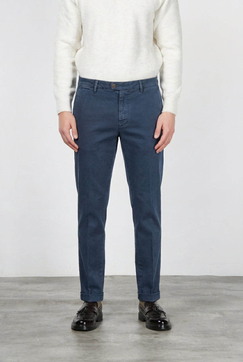 Madison pantalone chino uomo in bull stretch carrot fit