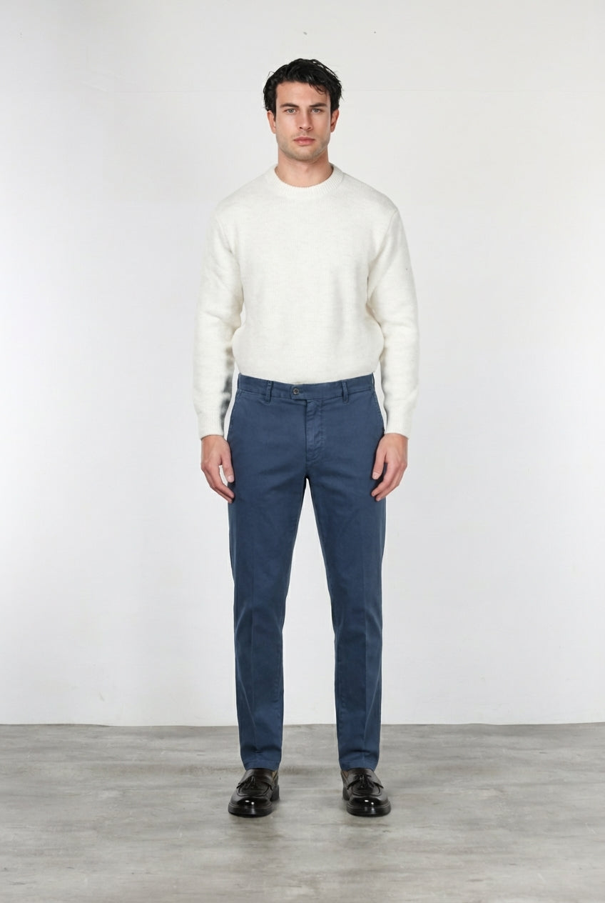 Madison pantalone chino uomo in bull stretch carrot fit