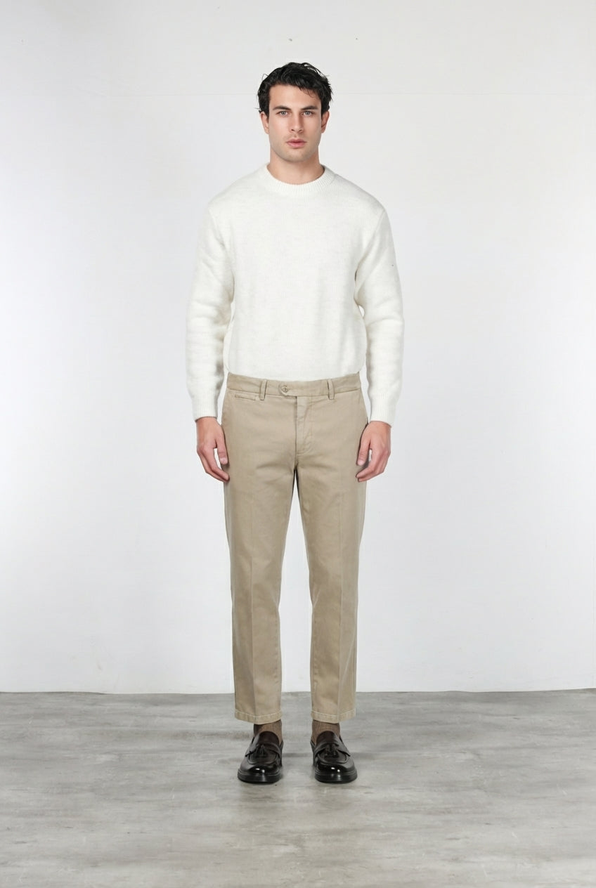 Garden men’s chino pants in stretch bull with carrot fit