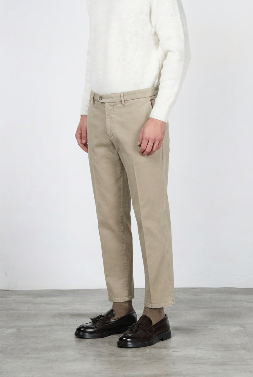 Garden men’s chino pants in stretch bull with carrot fit