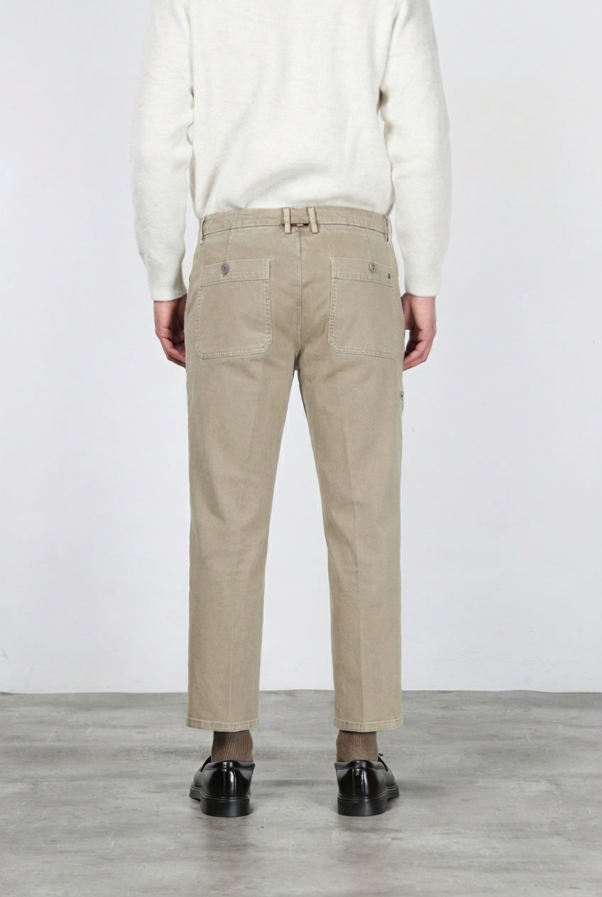 Garden men’s chino pants in stretch bull with carrot fit