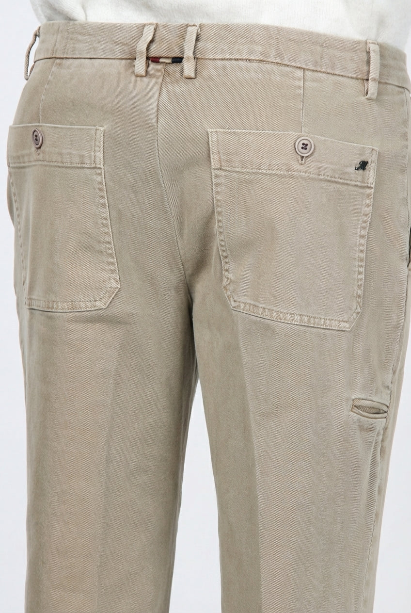 Garden men’s chino pants in stretch bull with carrot fit