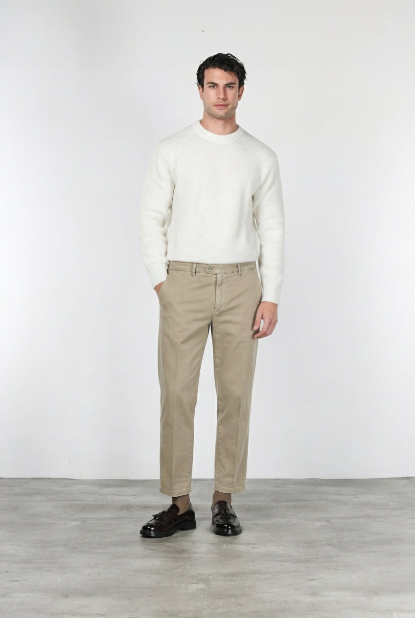 Garden men’s chino pants in stretch bull with carrot fit