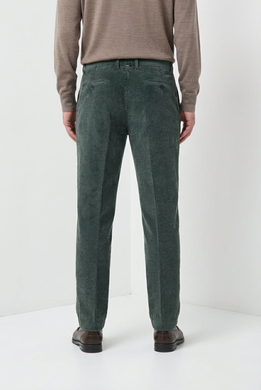 Paris pantalone chino uomo in velluto a costa larga carrot fit