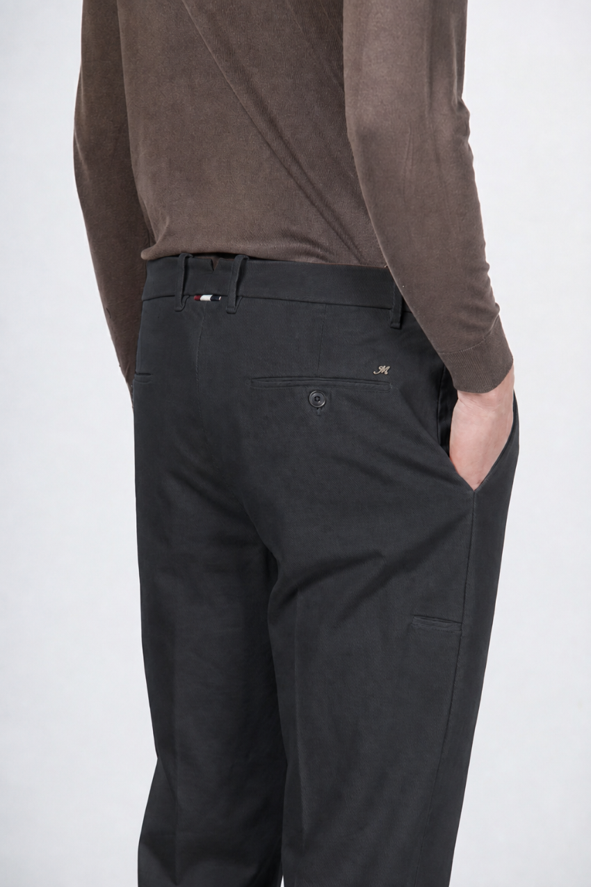 Paris pantalon chino homme en tricotine stretch carrot fit