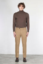 Paris pantalone chino uomo in tricotina stretch carrot fit