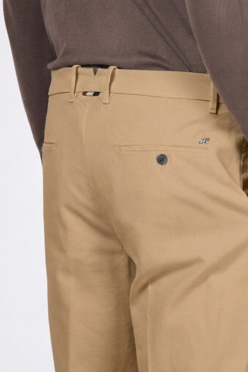 Paris pantalone chino uomo in tricotina stretch carrot fit