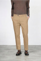 Paris pantalone chino uomo in tricotina stretch carrot fit