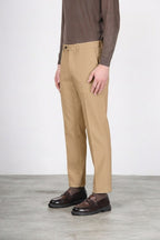 Paris pantalone chino uomo in tricotina stretch carrot fit