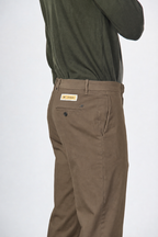 Paris men’s chino pants in cotton and wool gabardine with carrot fit