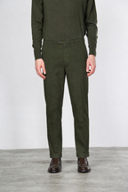 Paris men’s chino pants in cotton and wool gabardine with carrot fit