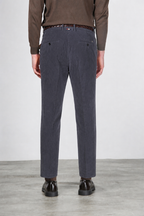 Paris pantalone chino uomo in velluto 1000 righe stretch carrot fit ①