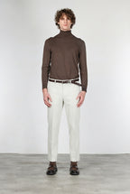 Paris pantalone chino uomo in velluto 1000 righe stretch carrot fit ①