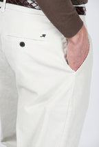 Paris pantalone chino uomo in velluto 1000 righe stretch carrot fit ①