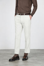 Paris pantalone chino uomo in velluto 1000 righe stretch carrot fit ①