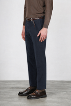 Paris pantalone chino uomo in velluto 1000 righe stretch carrot fit ①