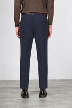 Paris pantalone chino uomo in velluto 1000 righe stretch carrot fit ①
