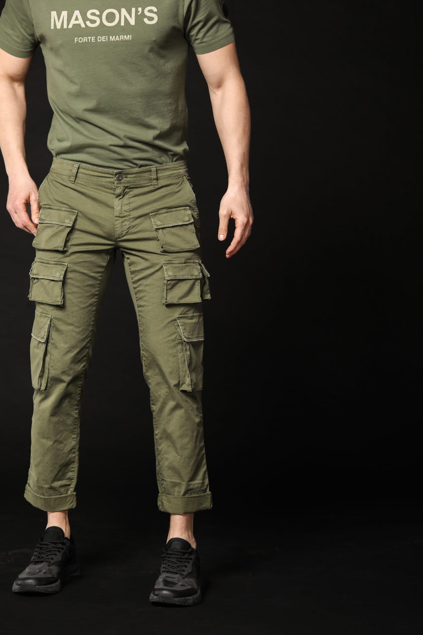 Image 1 de pantalon cargo pour homme modèle Caracas en vert, coupe régulière de Mason's