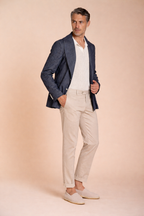 New York pantalone chino uomo in gabardina stretch regular fit ①